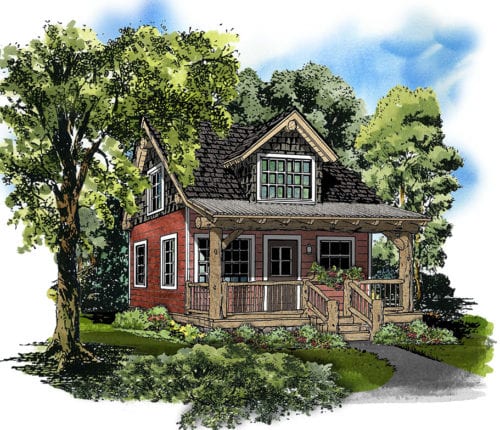 Hooked One Cabin - Mountain House Plans