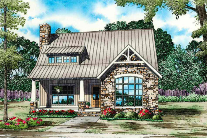 Brookstone Cabin - Front Rendering