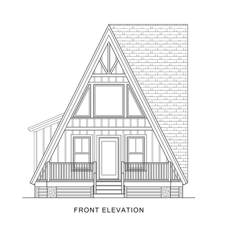 Foothills A-Frame - Mountain Home Plans from Mountain House Plans